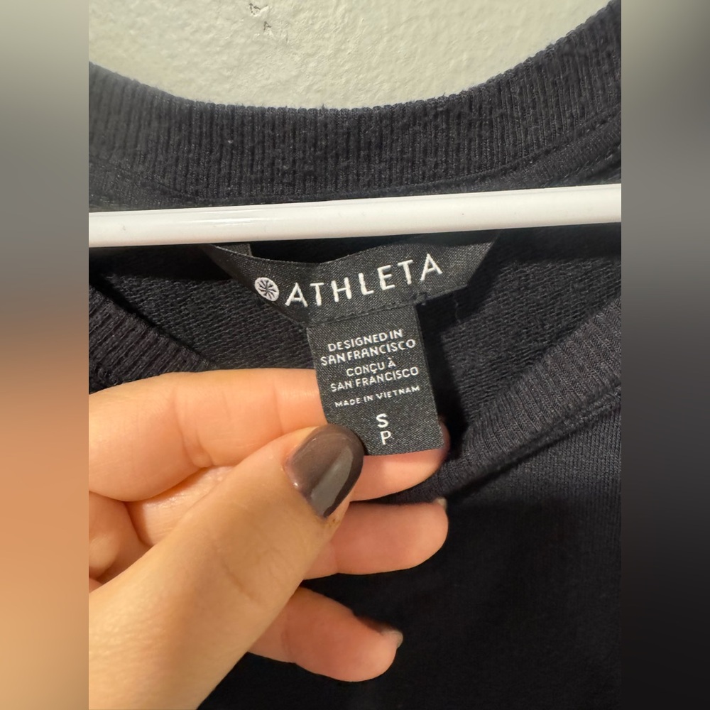 Athleta Black Modal Pullover Lightweight Sweater … - image 2